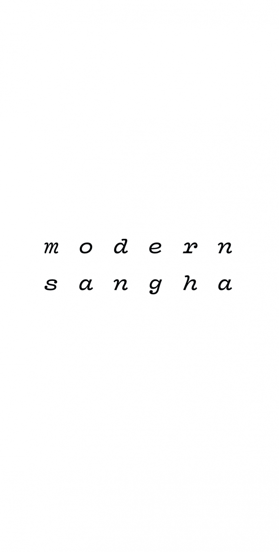 modern sangha